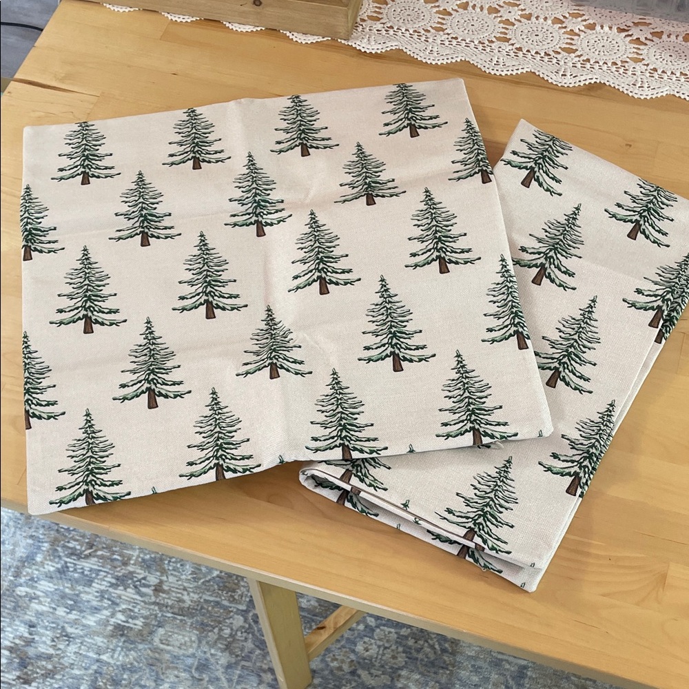 Pine Tree Patterned 18x18” pillow case covers Set